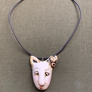 ceramic cat necklace